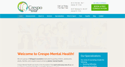 Desktop Screenshot of crespomentalhealth.com